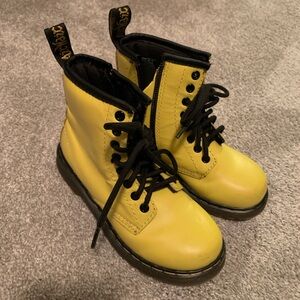 Dr Martens Kids Delaney Yellow Combat Boot US 11